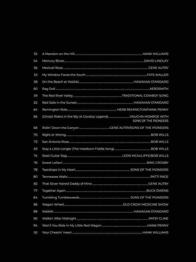 First 50 Songs You Should Play on Lap Steel Guitar